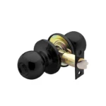 CERRADURA POMO BOLTON TUBULAR BAÑO NEGRO MATE