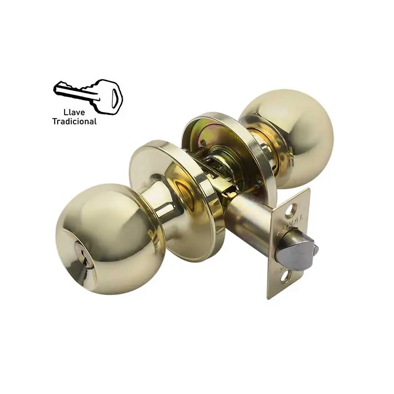 CERRADURA POMO BOLTON TUBULAR ENT L/PULIDO