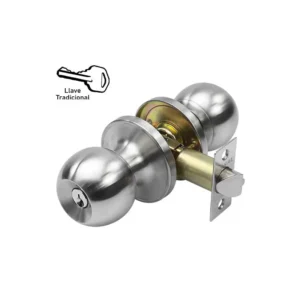 CERRADURA POMO BOLTON TUBULAR ENT A/INOX