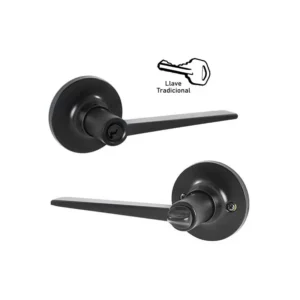 CERRADURA MANIJA RENNES TUBULAR REC/ENT NEG MATE