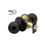 CERRADURA POMO BOLTON TUBULAR REC/ENT NEGO MATE