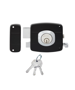 CERRADURA SOBREPONER ALT/SEG IZQ 2BUL NEGRO