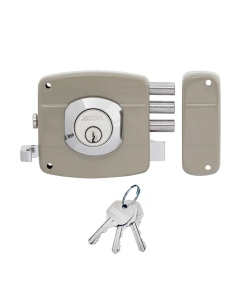 CERRADURA SOBREPONER ALT/SEG DER 3 BULONES BEIGE