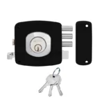 CERRADURA SOBREPONER ALT/SEG DER 3 BULONES NEGRO