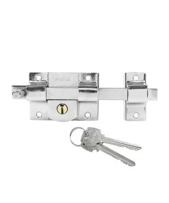 CERRADURA 132 FIJA DER FIJA BARRA CROMO CAJA