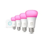 FOCO LED KIT 4PZ 9.5W A19 ATENUA COLOR-BCA WIFI