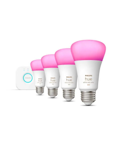 FOCO LED KIT 4PZ 9.5W A19 ATENUA COLOR-BCA WIFI