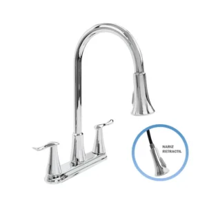 MEZCLADORA P/FREGADERO 8"  C/NARIZ RETRACTIL URREA