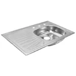 FREGADERO 80 X 52 P/EMPOTRAR 1 TINA IZQ A/INOX