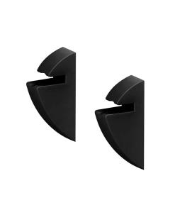 CLIPS P/REPISA DE CRISTAL DE 9MM 2PZ 5.5X6CM NGR