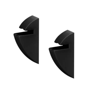 CLIPS P/REPISA DE CRISTAL DE 9MM 2PZ 5.5X6CM NGR