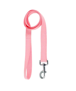 CORREA D/POLIESTER P/PERRO CH ROSA