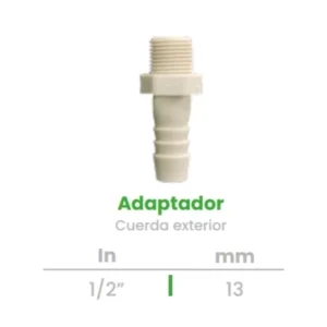 Adaptador de Cuerda Exterior Conekta 1/2" - Alta Resistencia y Conexión Precisa - ace1 - Perfecto para Sistemas Hidráulicos