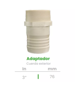 Adaptador de Cuerda Exterior Conekta 3" - Calidad Superior y Resistencia Garantizada - ace17 - Ideal para Sistemas de Gran Capacidad