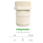 Adaptador de Cuerda Exterior Conekta 4" - Alta Resistencia para Conexiones Industriales - ace18 - Compatible con Proyectos Profesionales