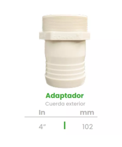 Adaptador de Cuerda Exterior Conekta 4" - Alta Resistencia para Conexiones Industriales - ace18 - Compatible con Proyectos Profesionales