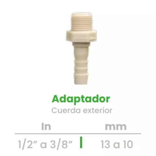 Adaptador de Cuerda Exterior Conekta 1/2 a 3/8" - Solución Compacta y Funcional - ace2 - Ideal para Reducción de Tamaño