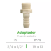 Adaptador de Cuerda Exterior Conekta 3/4 a 1/2" - Reducción Versátil y Compacta - ace4 - Ideal para Sistemas de Riego