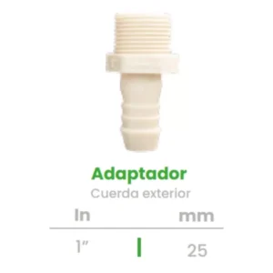 Adaptador de Cuerda Exterior Conekta 1" - Alta Durabilidad para Conexiones Profesionales - ace5 - Compatible con Sistemas Domésticos