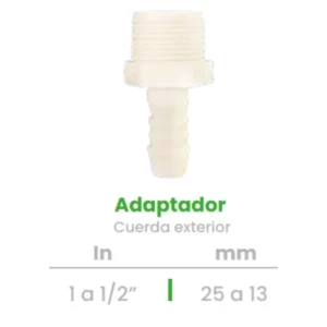 Adaptador de Cuerda Exterior Conekta 1 a 1/2" - Reducción Compacta y Fiable - ace6 - Perfecto para Proyectos Hidráulicos