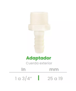 Adaptador de Cuerda Exterior Conekta 1 a 3/4" - Conexión Duradera y Versátil - ace7 - Compatible con Sistemas de Agua