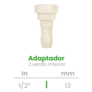 Adaptador de Cuerda Interior Conekta 1/2" - Conexión Segura y Precisa - aci1 - Ideal para Sistemas Residenciales