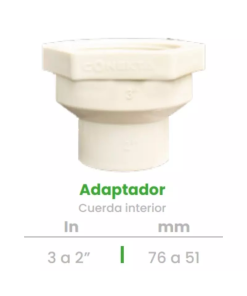 Adaptador de Cuerda Interior Conekta 3 a 2" - Reducción Compacta y Segura - aci14 - Ideal para Proyectos Hidráulicos