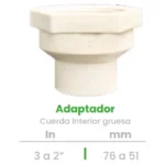 Adaptador de Cuerda Interior Conekta 3 a 2" Cuerda Gruesa - Diseño Robusto para Instalaciones de Agua - aci16 - Perfecto para Proyectos de Gran Escala