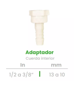 Adaptador de Cuerda Interior Conekta 1/2 a 3/8" - Solución Compacta y Fiable - aci2 - Compatible con Aplicaciones Domésticas
