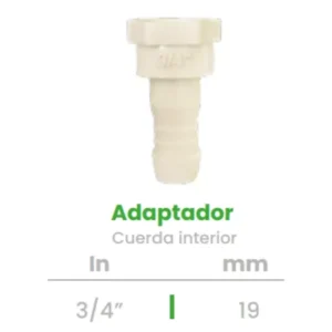 Adaptador de Cuerda Interior Conekta 3/4" - Conexión Fiable y Duradera - aci3 - Compatible con Proyectos Domésticos