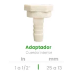 Adaptador de Cuerda Interior Conekta 1 a 1/2" - Reducción Compacta y Segura - aci6 - Perfecto para Instalaciones Residenciales