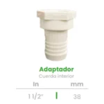 Adaptador de Cuerda Interior Conekta 1 1/2" - Construcción Robusta y Fiable - aci9 - Compatible con Proyectos Industriales