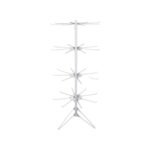 Araña Exhibidor Giratorio de Piso con 4 Niveles - Diseño Blanco - Ideal para Exhibición de Productos en Tiendas y Ferias - Código: AEG-4N-BL-001