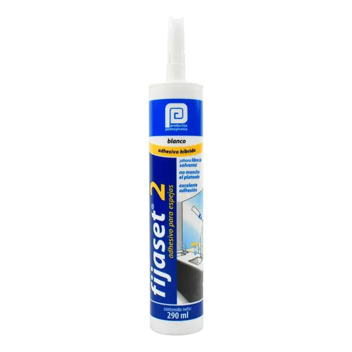 SILICON FIJASET2 BLANCO 290 ML PEGAR ESPEJOS