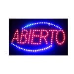 Anuncio Letrero Luminoso Colores Negocio Abierto 246x400mm, Ideal para Comercio - Código: AL-2464
