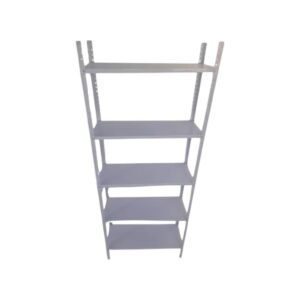 Anaquel Metálico Reforzado Económico - 85x30 cm Base x 220 cm de Alto - Color Gris - Ideal para Almacenamiento Robusto - Código: AMR-85x30x220-GR-001