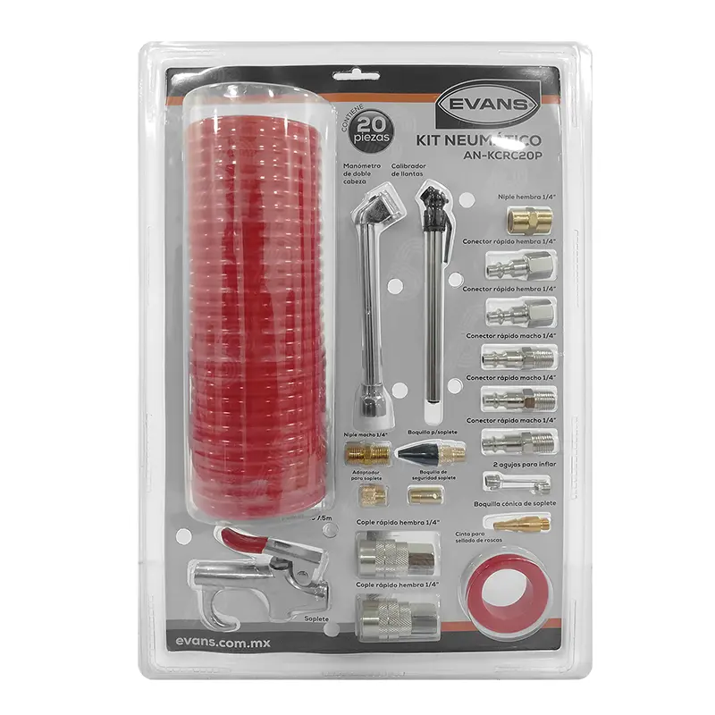 KIT DE ACCESORIOS NEUMATICOS 20PZS