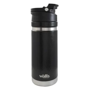 TERMO DE ACE. INOX NEGRO MARTILLADO 700 ML WALLIS