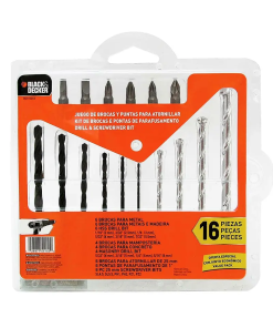 JUEGO DE  16 PIEZAS BROCAS Y PUNTAS