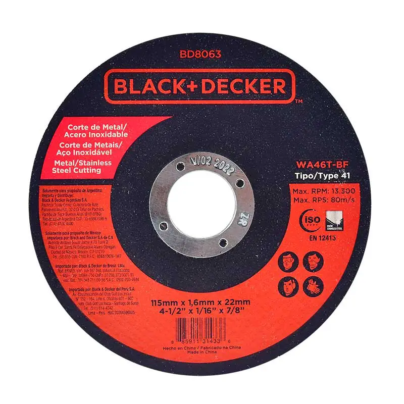 DISCO DE CORTE P/METAL 4 1/2" A/INOX ULTRA DELGADO