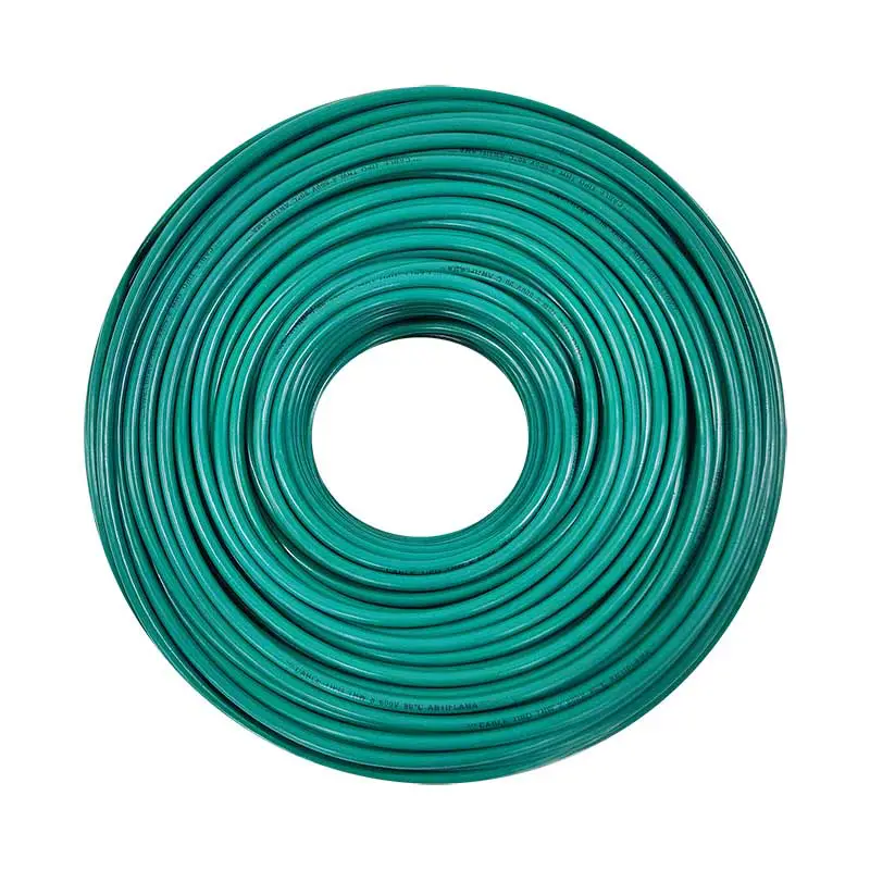 CABLE THW # 8 90° BKR VERDE 100 MT