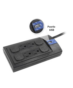 MULTICONTACTO C/8 ENTRADAS Y SUPRESOR+USB COMPLET