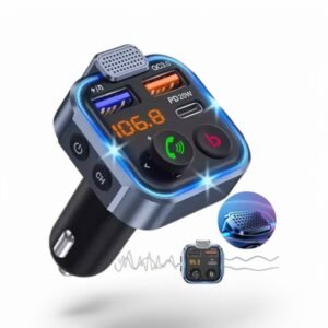 Transmisor Bluetooth FM de Auto Manos Libres Cargador 2 USB, Alta Compatibilidad y Potencia - Código: BT-FM-2USB