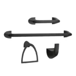 JGO. DE ACCESORIOS BAÑO 4 PZ NEGRO KARCI PFISTER