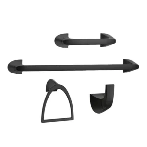JGO. DE ACCESORIOS BAÑO 4 PZ NEGRO KARCI PFISTER