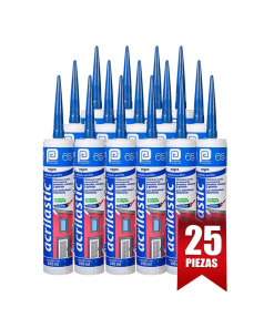 SILICON ACRILICO ACRILASTIC NEGRO  300 ML. - 1CAJA