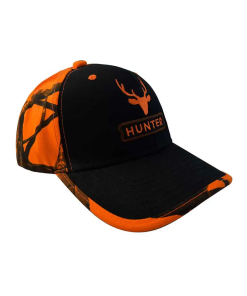 GORRA AJUSTADOR HUNTER NGRO/NARANJA CAMUFLAJE