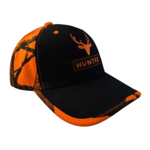 GORRA AJUSTADOR HUNTER NGRO/NARANJA CAMUFLAJE