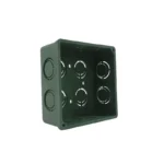 CAJA REGISTRO CUADRADA 4 X 4" C/TAPA VERDE ARGOS 3/4