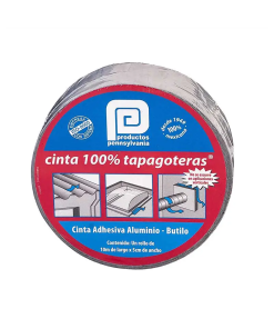 CINTA 100% TAPAGOTERAS 5 CM X 10MT. GRIS PENNS